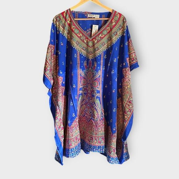 NWT Kaftan fits Small thru Plus size with bohemian hippie charm - Picture 1 of 3